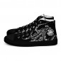 Men's black octopus canvas high-top trainers